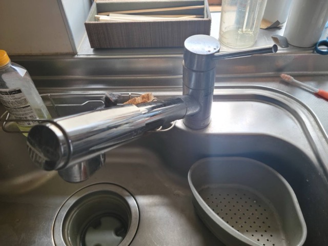 交換前のキッチン水栓